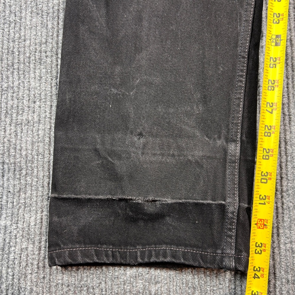 Vintage Levi's 505 Men's 38x34 Regular Fit Black Casual Faded Grunge Distressed - Picture 8 of 9